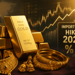 Gold bars and Indian jewellery representing Gold Import Duty Hike 2026 and rising gold prices in India
